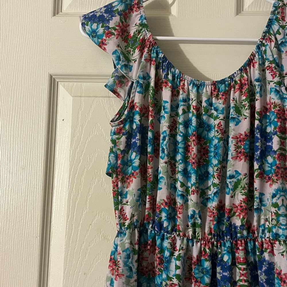 Everly Multicolor Floral Ruffle Dress - Picture 9 of 9